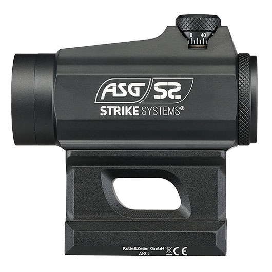 ASG / Strike Systems RDATS-01 Red-Dot mit 3 MOA Dot Absehen inkl. 20 - 22 mm Low u. High Mount schwarz Bild 4