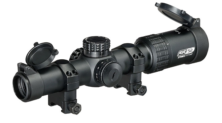 ASG / Strike Systems 1-6x24 LMTS-01 LPVO kompakt Zielfernrohr beleuchtet inkl. 20 - 22 mm Ringe schwarz