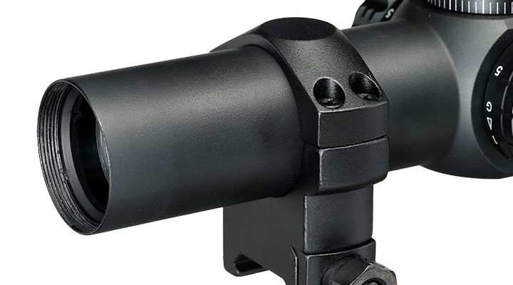 ASG / Strike Systems 1-6x24 LMTS-01 LPVO kompakt Zielfernrohr beleuchtet inkl. 20 - 22 mm Ringe schwarz Bild 7