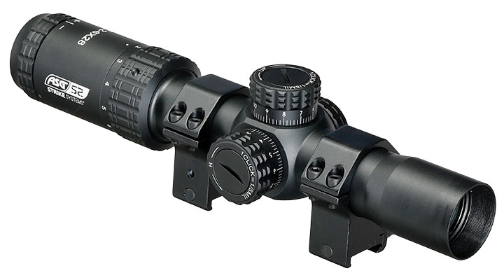 ASG / Strike Systems 1.2-6x28 LMTS-02 LPVO kompakt Zielfernrohr beleuchtet inkl. 20 - 22 mm Ringe schwarz Bild 1