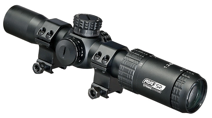 ASG / Strike Systems 1.2-6x28 LMTS-02 LPVO kompakt Zielfernrohr beleuchtet inkl. 20 - 22 mm Ringe schwarz Bild 2