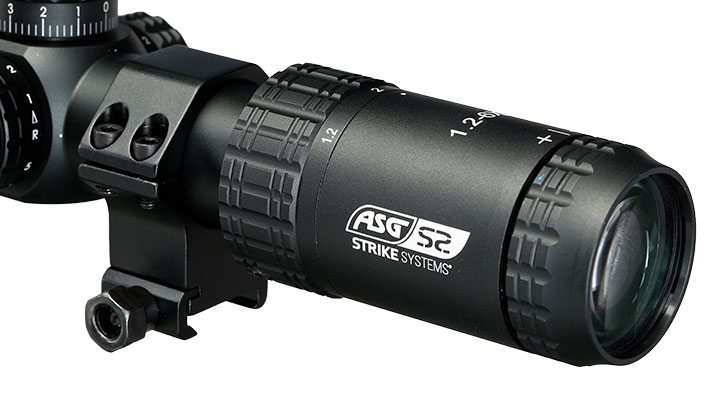 ASG / Strike Systems 1.2-6x28 LMTS-02 LPVO kompakt Zielfernrohr beleuchtet inkl. 20 - 22 mm Ringe schwarz Bild 8
