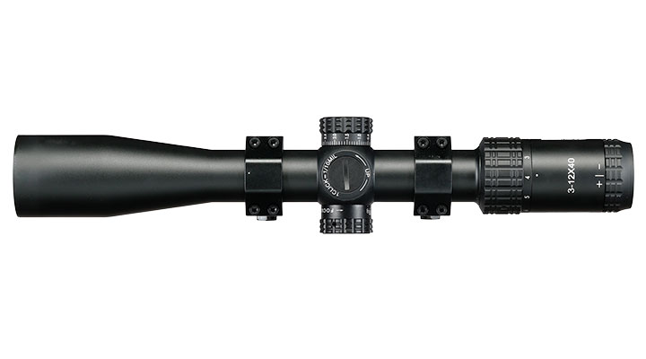 ASG / Strike Systems 3-12x40 HMTS-02 Zielfernrohr inkl. 20 - 22 mm Ringe schwarz Bild 6
