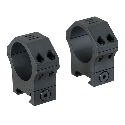 Element Optics XT Medium Profile Rings f�r 30 mm ZF f. 20 - 22 mm Picatinny-Schiene (2 St�ck) schwarz Bild 1