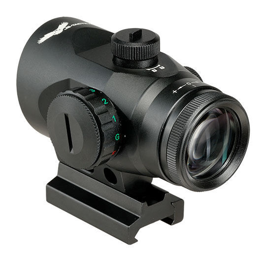 JS-Tactical 1x20 Prisma Sight mit Red- / Green-Circle-Dot inkl. 20 - 22 mm Halterung schwarz Bild 1
