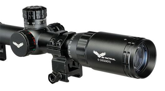 JS-Tactical 6-24x50 Rifle Scope Zielfernrohr beleuchtet inkl. 20 - 22 mm Montageringe schwarz Bild 10
