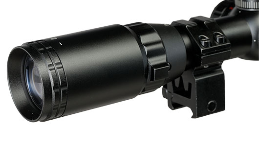 JS-Tactical 6-24x50 Rifle Scope Zielfernrohr beleuchtet inkl. 20 - 22 mm Montageringe schwarz Bild 9
