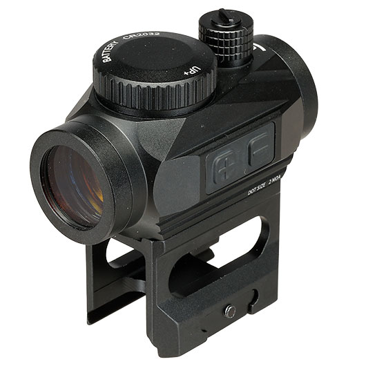JS-Tactical BD03 Red-Dot Sight inkl. 20 - 22 mm Halterung / Scope Riser schwarz Bild 1