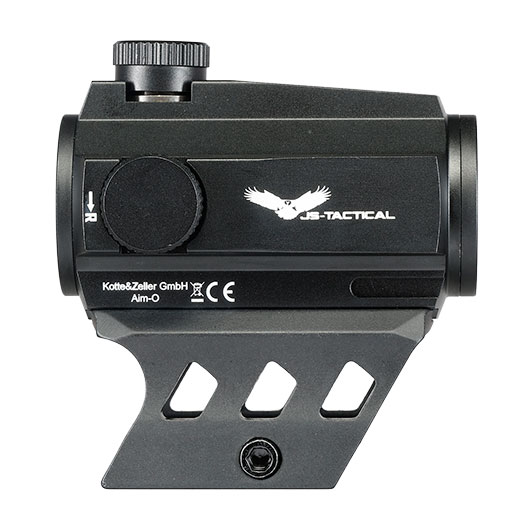 JS-Tactical R5T Red-Dot Solar Back-Up Sight inkl. 20 - 22 mm Halterung / Scope Riser schwarz Bild 4