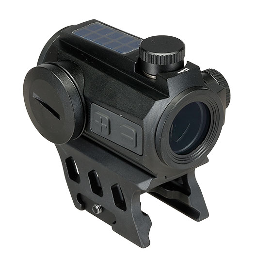 JS-Tactical R5T Red-Dot Solar Back-Up Sight inkl. 20 - 22 mm Halterung / Scope Riser schwarz Bild 6