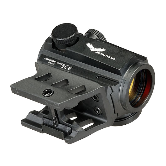 JS-Tactical R5T Red-Dot Solar Back-Up Sight inkl. 20 - 22 mm Halterung / Scope Riser schwarz Bild 9