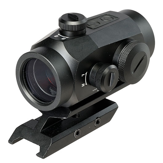 JS-Tactical R6 Red-Dot Sight inkl. 20 - 22 mm Halterung / Scope Riser schwarz Bild 1