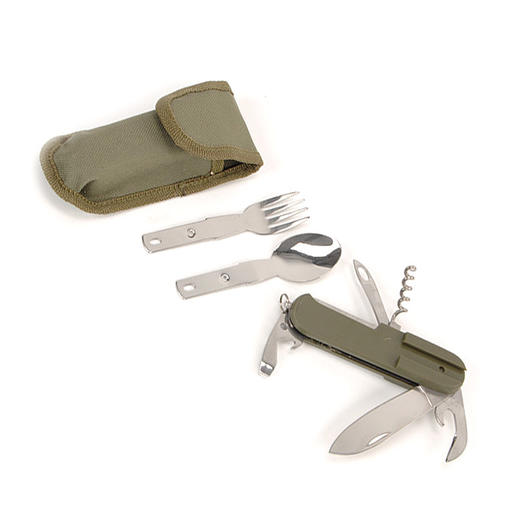 MFH Taschenmesser mit Essbesteck und Werkzeug Bild 1