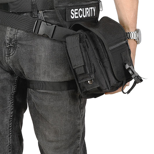 MFH Multifunktionstasche Security Bein und Grtelholster taktische Universal Tasche mit vielen Fchern schwarz Bild 4