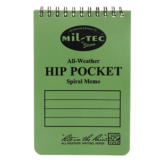 Mil-Tec Meldeblock, wasserfest, 100 x 150 mm