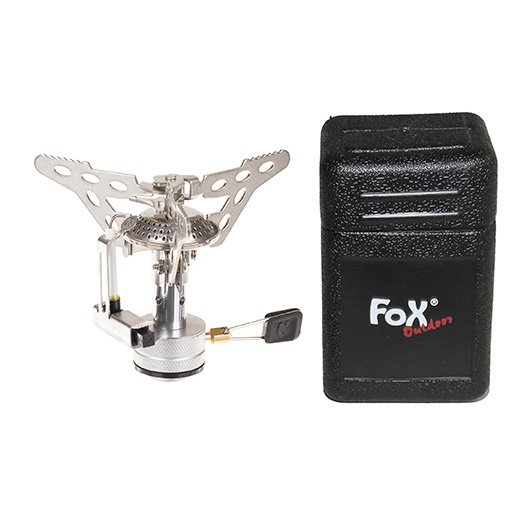 Fox Outdoor Camping-Gaskocher mit Piezoz�ndung klappbar klein