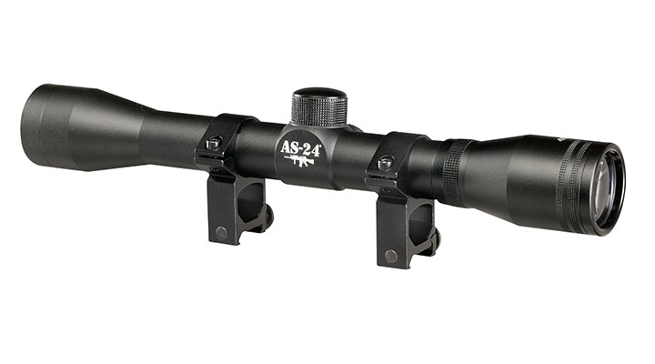 AS-24 Zielfernrohr 4x32 für 22 mm Schiene, inkl. Halteringe Bild 1