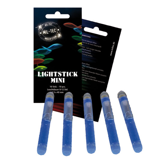 Mini Leuchtstbe 10er Pack blau