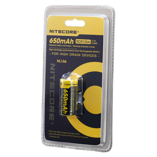 Nitecore Lithium Ionen Akku 3,7V 650mAh