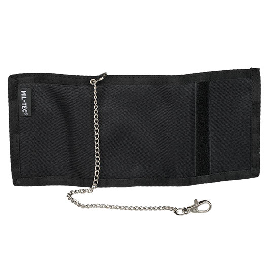 Mil-Tec Geldbrse mit Sicherheitskette schwarz Bild 3
