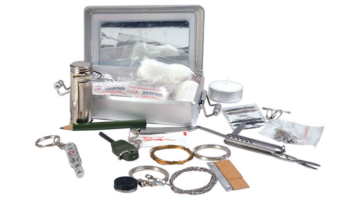 Survival Kit inkl. Aluminium Box mit viel Zubehr