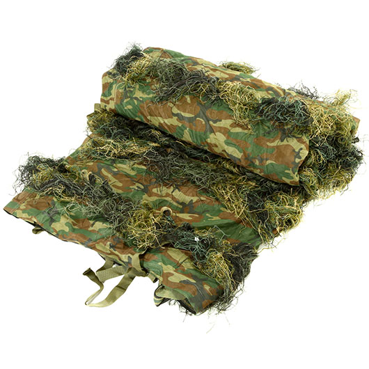 MMB Tarndecke Ghillie 3 x 2 m woodland m. Packsack