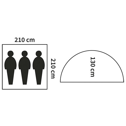 MFH Zelt Monodom f�r 3 Personen oliv Bild 2