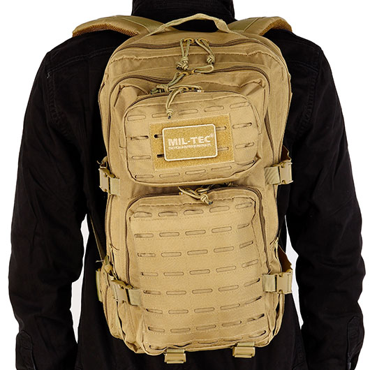 Mil-Tec Rucksack Assault Pack Laser Cut large 36L coyote Bild 4