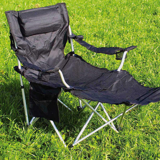 Basic Nature Travelchair Luxus Campingstuhl schwarz Bild 4