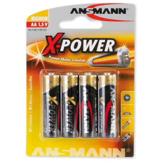 Ansmann X-Power Alkaline Batterie Mignon AA 4er Blister