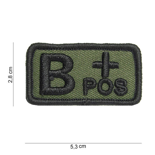 101 INC. Blutgruppenpatch B positiv oliv