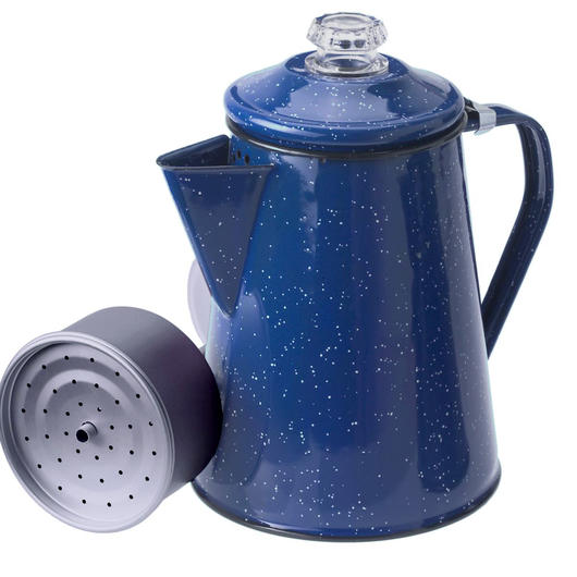 GSI Outdoors Perkolator Kaffeekanne Emaille 1,2 Liter blau