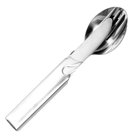 Origin Outdoors Campingbesteck Edelstahl Biwak Army 4-teilig - Lffel, Gabel, Messer, Dosenffner Bild 2