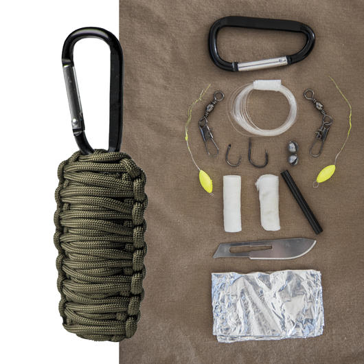 Mil-Tec Paracord Survival Kit small oliv