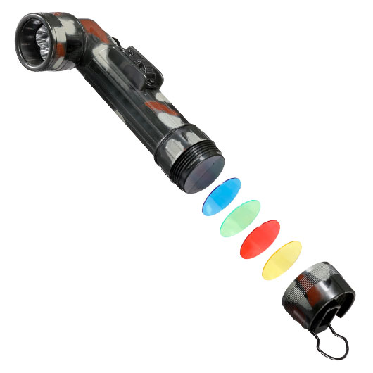 Mil-Tec LED Winkelstablampe medium flecktarn Bild 2