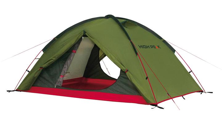 High Peak Zelt Woodpecker 3 fr 3 Personen oliv / rot