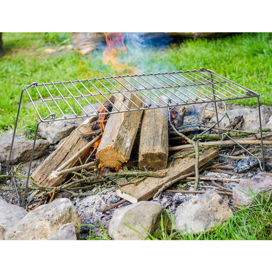 Origin Outdoors Klappgrill XL verchromt 60 x 30 cm Bild 1