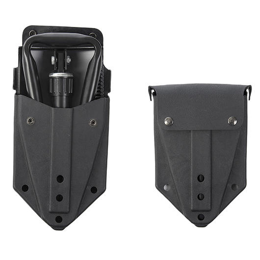 Mil-Tec US Dreifachspaten mit Tasche schwarz 2,5mm Bild 1