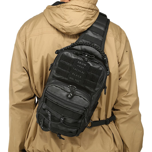Mil-Tec Rucksack One Strap Assault Pack small 10 Liter tactical black Bild 5