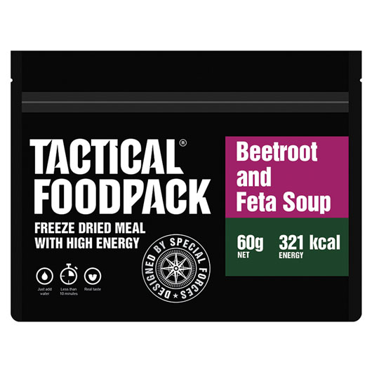 Tactical Foodpack Outdoor-Nahrungsmittel Rote-Beete-Suppe mit Feta 60 g Beutel Bild 1