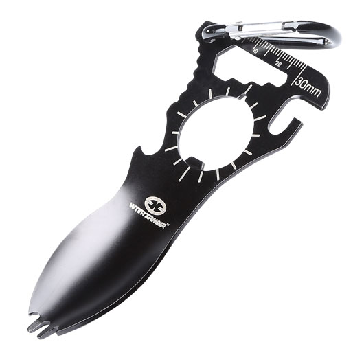 With Armour Survival Multitool Tactical Spoon mit Karabiner