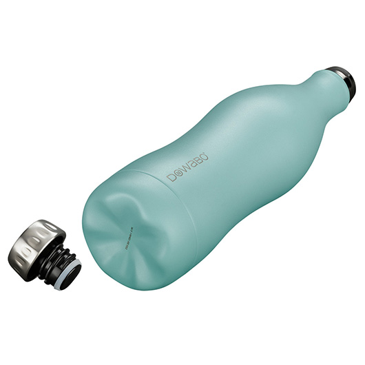 Dowabo Isolierflasche kohlensuredicht 0,5 Liter hellblau matt Bild 1