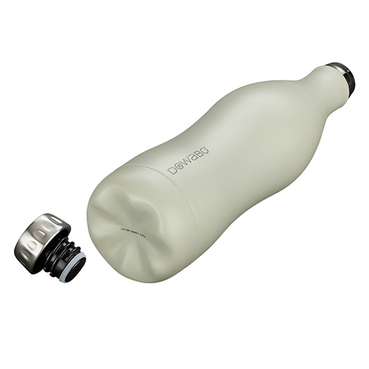 Dowabo Isolierflasche kohlensuredicht 0,75 Liter beige matt Bild 1