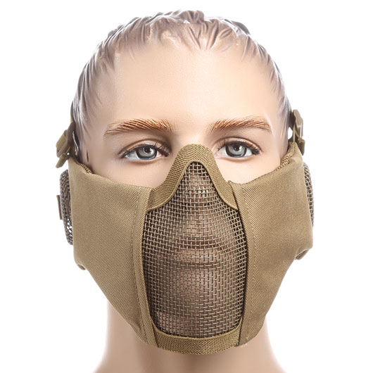 ASG Strike Systems Mesh Mask Gittermaske Full Lower Face mit Ohrabdeckung tan Bild 1