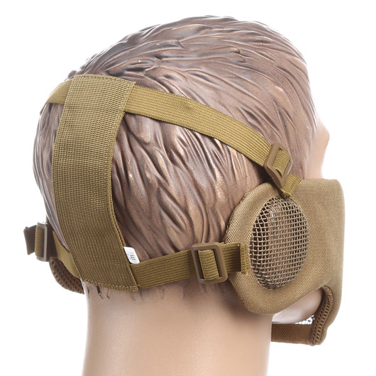 ASG Strike Systems Mesh Mask Gittermaske Full Lower Face mit Ohrabdeckung tan Bild 2