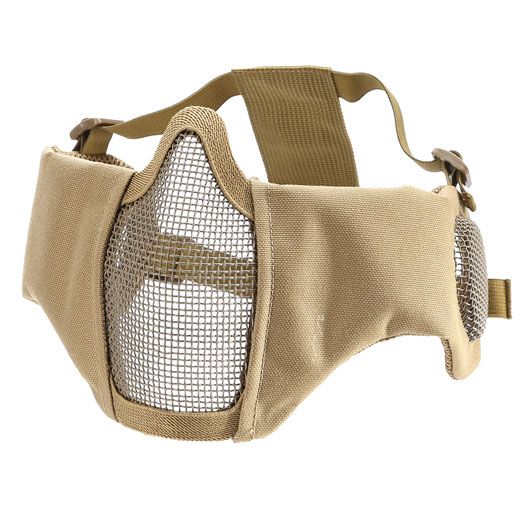 ASG Strike Systems Mesh Mask Gittermaske Full Lower Face mit Ohrabdeckung tan Bild 3