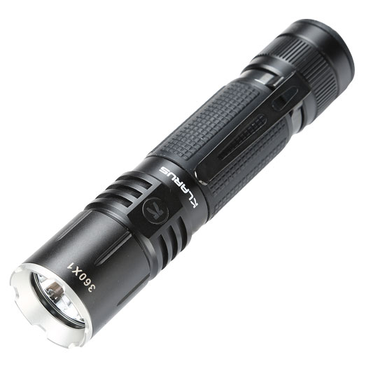 Klarus LED-Taschenlampe 360X1 Tactical Light 1800 Lumen Komplettset inkl. Akku, Holster, Lanyard, Ladekabel