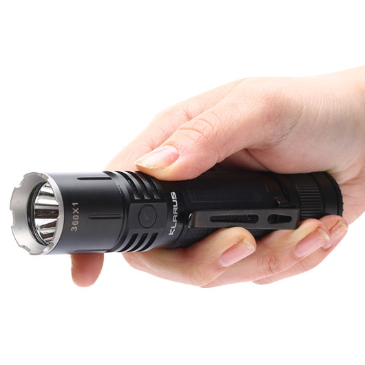 Klarus LED-Taschenlampe 360X1 Tactical Light 1800 Lumen Komplettset inkl. Akku, Holster, Lanyard, Ladekabel Bild 1