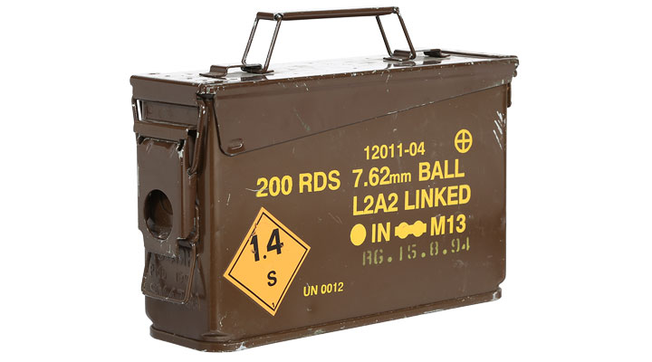 BUNDESWEHR MUNITIONSKISTE TRANSPORT KISTE METALLKISTE BLECHKISTE 76X28X22CM 46L 