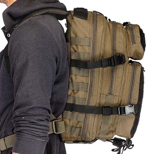 Mil-Tec Rucksack Assault Ranger Pack 20 Liter green/schwarz Bild 11